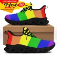 thumbnail image 1 of Zapatos para hombre, zapatillas coloridas con diseño de orgullo gay, transpirables, con cordones, planos y antideslizantes, 1 of 6