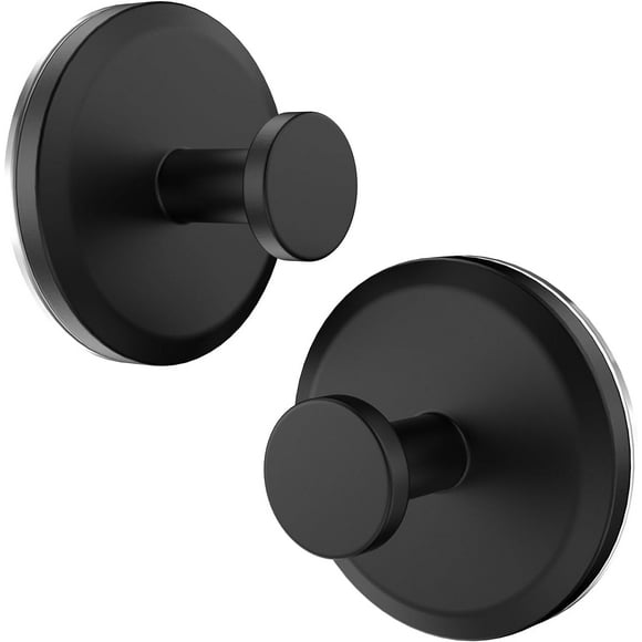 EcoNesxp Matte Black Suction Cup Hook for Towel Bath Towel Pieces Suitable for Shower Bathroom Scale