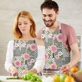 thumbnail image 3 of Pioneer Flower Floral Print Pattern Apron for Women and Men, Cotton Linen Waterproof with Pockets, Adjustable, 33x27 Inch for Kitchen, Gardening, BBQ, Salon, 3 of 6