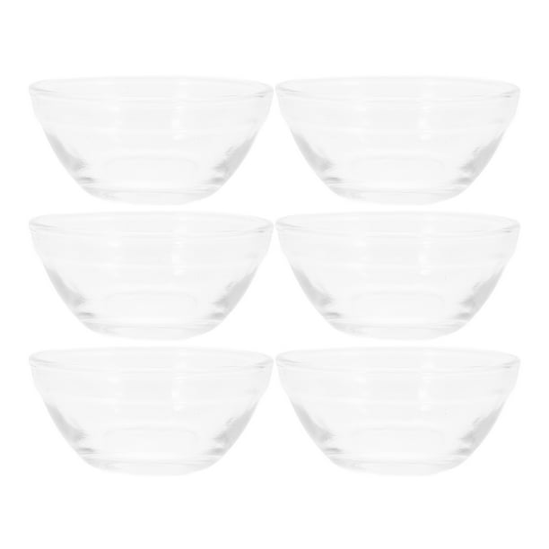 Juego de 6 cuencos de vidrio multifuncionales para pudín, gelatina y postres.