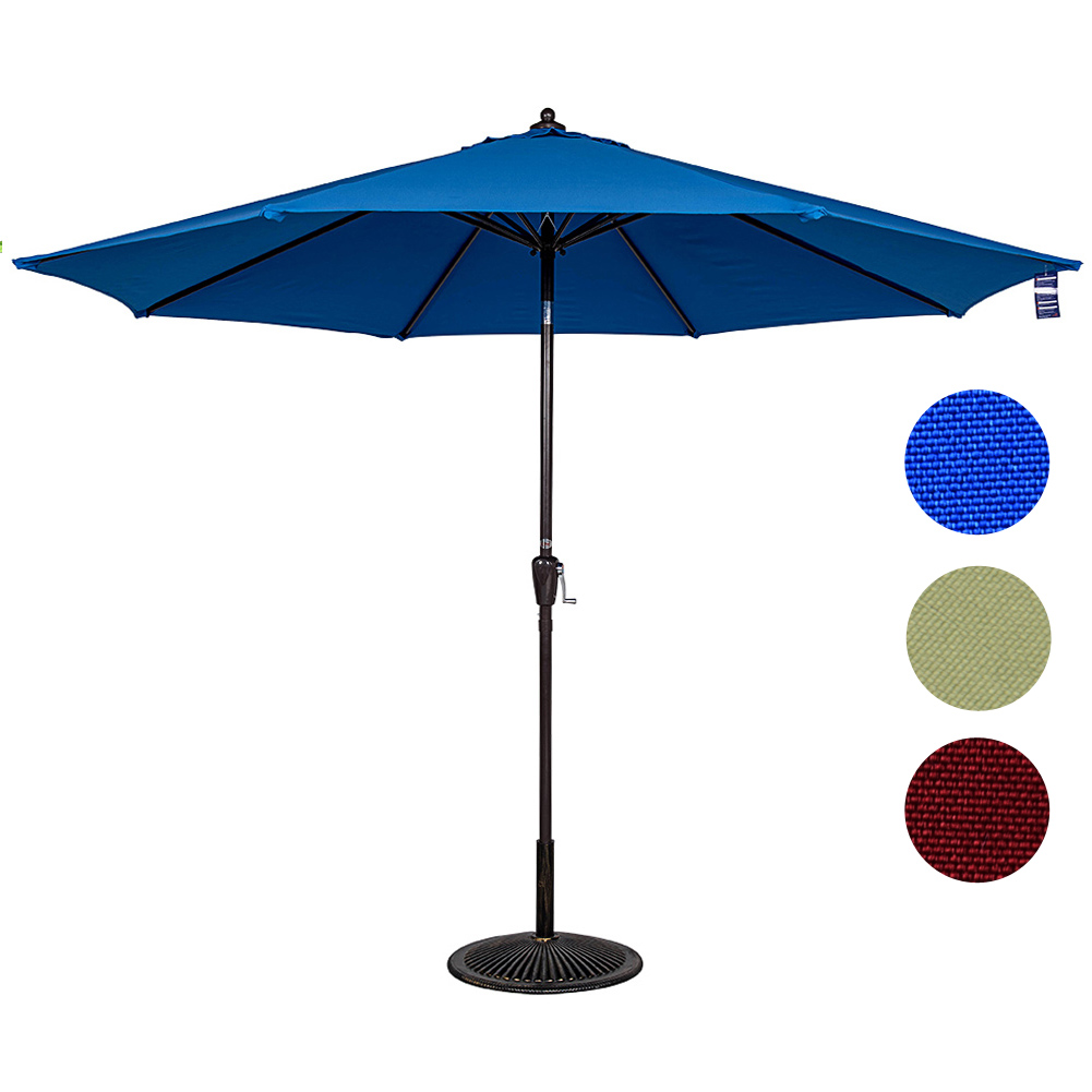 Sundale Outdoor 10 Ft Olefin Fabric Patio Umbrella Aluminum Auto Tilt And Crank Market Table Outdoor Walmart Com Walmart Com