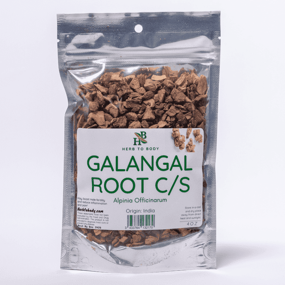 Herb To Body Galangal Root Cut & Sifted – 4 oz, Wildcrafted Alpinia Officinarum for Herbal Tea, Cooking, and Natural Wellness Uses