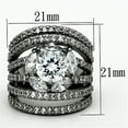 thumbnail image 2 of Luxe Jewelry Designs Women's Ruthenium Finish Pave Ring with AAA Grade Cubic Zirconia - Size 6, 2 of 2