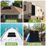Sirius Survival 100-Watt ETFE Flexible Solar Panel – Ultra Light & Thin – Monocrystalline – All Black - 2 Pack