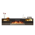 thumbnail image 5 of TABU 80" Floating Fireplace TV Stand with 36" Electric Fireplace,Wall Mounted TV Stand with Fireplace for TVs up to 90",Black, 5 of 8