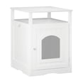 thumbnail image 4 of White Compact Cat Litter Box Enclosure Side Table, 4 of 8