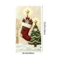 thumbnail image 6 of Upgraded 35 X 72 In Stereoscopic Embroidery Style Christmas Door Cover Christmas Door Curtain Christmas Day Door And Wall Decoration Festival Party Decoration Q, 6 of 6