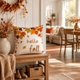 thumbnail image 3 of Fall Pumpkin Maple Leaf Throw Pillow Covers 18x18 Inch for Thanksgiving Indoor Outdoor Decor, 3 of 5