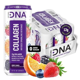 HYDRADNA Collagen Sparkling Protein Water Drink, Georgia Peach
