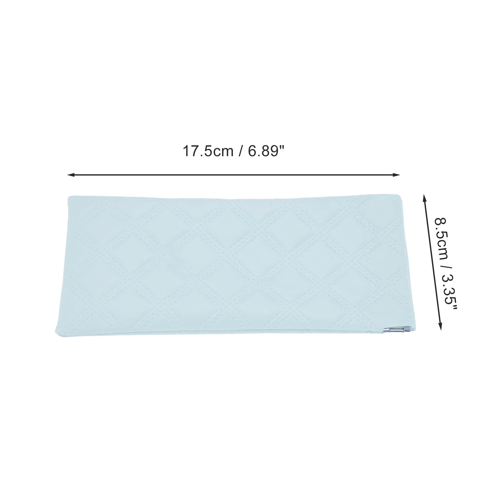 Unique Bargains Faux Leather Squeeze Portable Eyeglasses Case 6.89"x3.35"(L*W) Blue