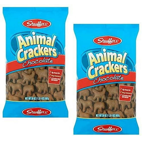 Stauffers Chocolate Animal Crackers 20 oz - 2 pk Bundle