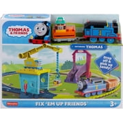 Thomas & Friends Fix em Up Friends Toy Train Set with Carly, Sandy and Motorized Thomas