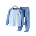 thumbnail image 2 of Mercatoo Kids Cotton 𝐏a𝐣a𝐦as Set Boys Girls Long Sleeve Holiday 𝐏js Color 𝐁lock 𝐒leepwear 𝐋ounge𝐰ear Toddler 𝐍ight𝐠own, 2 of 5