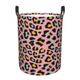 thumbnail image 1 of Balery Leopard Cesta de ropa redonda con asas, impermeable, independiente, para ropa, juguetes, dormitorio y familia-Medium, 1 of 6