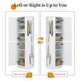 thumbnail image 5 of Harper & Bright Designs Tall Bathroom Storage Cabinet Doors and Hook, Modern Freestanding Cabinet with Adjustable Shelves for Bathroom, White, 5 of 16