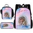 thumbnail image 2 of Mochila escolar para niños cantantes con bolsas para el almuerzo, bolsas para lápices, mochilas escolares para niños y niñas Swifts, el mejor regalo T-taylors, 2 of 5