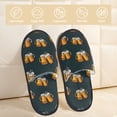 thumbnail image 2 of Fotbe Beer Pantuflas Peludas para Mujer con Estampado, Zapatillas de Peluche, Zapatos de Invierno para Casa, Uso Interior y Exterior-Large, 2 of 8
