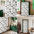 thumbnail image 6 of Shower Curtain, Boho Geometric Green Black Waterproof Shower Curtain Set with Hooks for Bathroom Showers,Stalls and Bathtubs,60x72In Mid Century Patterns, 6 of 9
