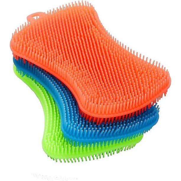 3PCS Silicone Dish Sponges, Super Durable Food-Grade Silicone Sponges Kitchen Sponge, Multi-Purpose and Efficient Sponge Kitchen Gadgets, Especial Del