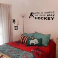thumbnail image 4 of playing hockey wall stickers bedroom living room backdrop wall decoration, 4 of 4