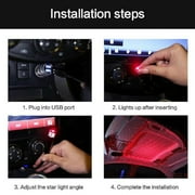 AUTOXBERT Car Interior Roof LED Star Light Atmosphere Starry Sky Night USB Projector Decoration Lamp