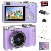 MHCABSR Digital Camera with Flash, 48MP, Digital Zoom, Mirrorless CCD, Retro Design (25 Count)