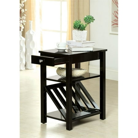 Furniture Of America Stockton Magazine Rack End Table In Black Furniture Of America Stockton Magazine Rack End Table In Black