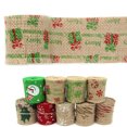 thumbnail image 2 of 6.56ft Christmas Burlap Ribbon Decorative Burlap Ribbon Roll Jute Burlap Roll, 2 of 2