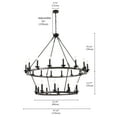 thumbnail image 4 of Aiwen 26 Bulbs 2 Tiers Modern Oversize Wagon Wheel Chandelier , Industrial Ceiling Light, 4 of 8