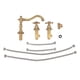 thumbnail image 2 of Grifo de lavabo de tres orificios, grifo de doble manija, grifo dividido de cobre de doble manija, grifo de lavabo, diseño de clase mundial, 2 of 9