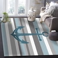thumbnail image 5 of Striped Area Rug 5'x7' Blue-Grey Stripes Anchors Washable Area Rugs Non Shedding Floor Carpet Rubber Backing Non-Slip Indoor Mats for Living Room Bedroom Kitchen, 5 of 8