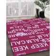 thumbnail image 3 of Ahgly Company Tapis d'Intérieur Rectangulaire Transitionnel Lavable à la Machine, Rouge Framboise, 5 Pieds x 8 Pieds, 3 of 7