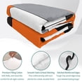 thumbnail image 4 of Twin Quilt Set 68''x86'', Burnt Orange Black Grey Lightweight Bedspread Coverlet Set with 2 Pillow Shams, Modern Irregular Geometric Abstract Breathable All Season Quilt Bedding for Dorm/Bedroom, 4 of 9