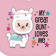 thumbnail image 4 of Inktastic My Great Aunt Loves Me Cute and Happy Llama Boys or Girls Baby Bib, 4 of 4