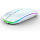 thumbnail image 1 of WREANU Wireless Bluetooth  Rechargeable Laptop Mice with LED Lights Silent Slim Use(BT5.2 and 2.4G Portable USB) Dual Mode Computer  for Laptop//Tablet//Computer/ (Black), 1 of 10