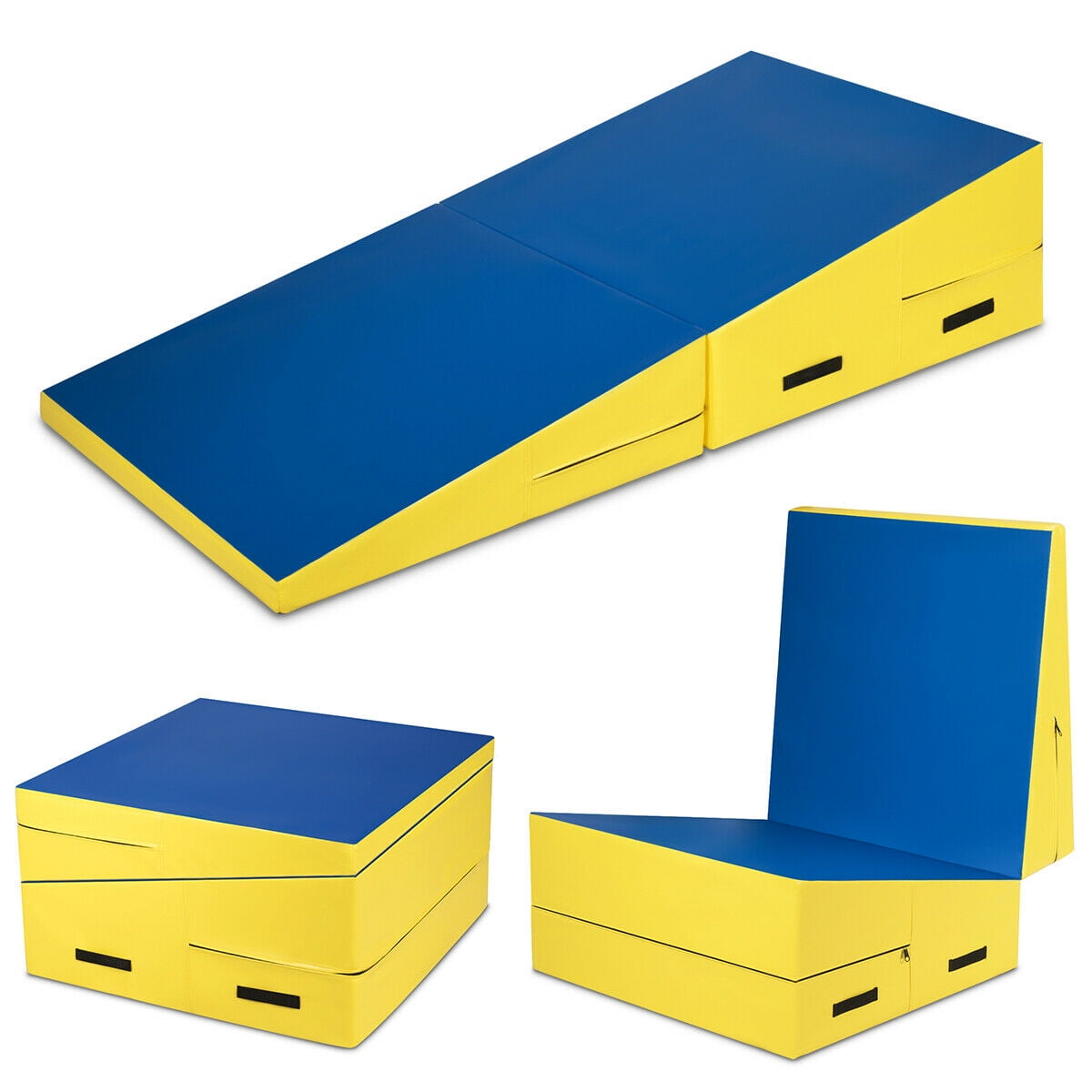 Costway Folding Incline Mat Slope Cheese Gymnastics Gym Exercise