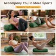 thumbnail image 5 of Yoga Bolster Pillow,Washable Velvet Cover, for Restorative Yoga Meditation, Foam particles + silk floss, with handles, Removable washable velvet cover, 25"x12"x5"curved wedge for support and stretch, 5 of 7