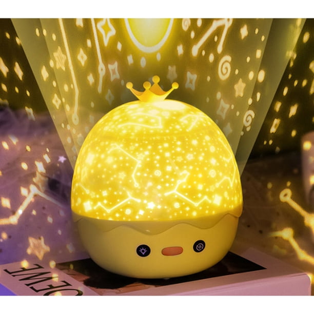 Proyector de luz nocturna para niños, rotación de 360°, con 6 tipos de luces, lámpara de proyección y 8 tipos de música relajante, ideal para cumpleaños, Halloween, festividades y fiestas.