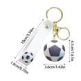 thumbnail image 2 of Soccer Ball Keychain with Wristlet Strap, Creative Sports Pendant Key Ring for Backpack, Car Keys, and Soccer Fans Party Favors, 2 of 5