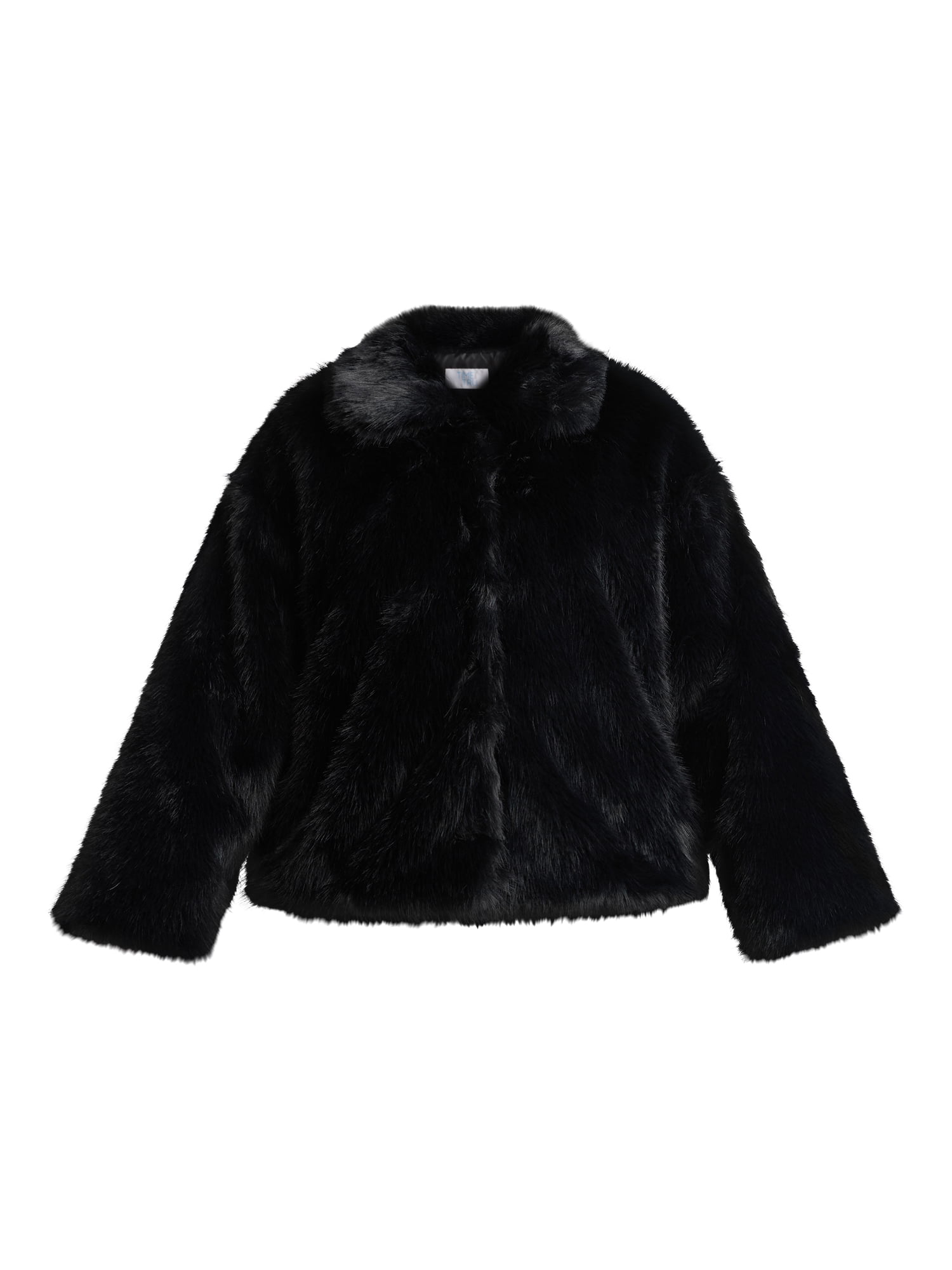 Time and Tru Women's Long Faux Fur Jacket, Sizes XS-3X