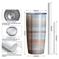 thumbnail image 6 of 20oz Tumbler with Lid and Straw Stainless Color Check Steel Vacuum Insulated Water Coffee Tumbler Cup, Double Wall Vacuum Insulated Travel Mug Reusable Tumblers for Ice Drinks, Hot Beverage, 6 of 7