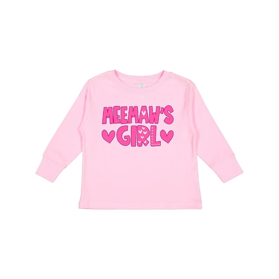 Inktastic Meemaw's Girl Girls Long Sleeve Toddler T-Shirt