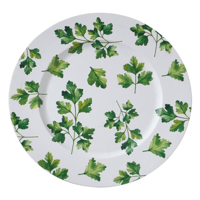 SARO CH802.G14R 14 in. Chargeurs de Table Design Persil Rond - Lot de 4 Vert
