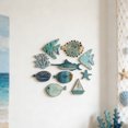 thumbnail image 2 of 10 piezas de decoración de pared de peces de madera, banco de peces, playa, lago, casa, baño, arte de pared, tema náutico costero, adorno colgante, 2 of 7