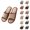 Brown, variant on Fluffy Slippers for Women Soft Cozy Plush Indoor Slides Men's And Women's Summer Thick Soled Indoor Non Leisure Bathroom Soft Soled Slippers