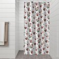 thumbnail image 2 of White Christmas Santa Pattern Shower Curtain 36"x72" ,Bathroom Decorative Shower Curtains Set with 12 Hooks,Modern Waterproof Washable Shower Curtain, 2 of 6