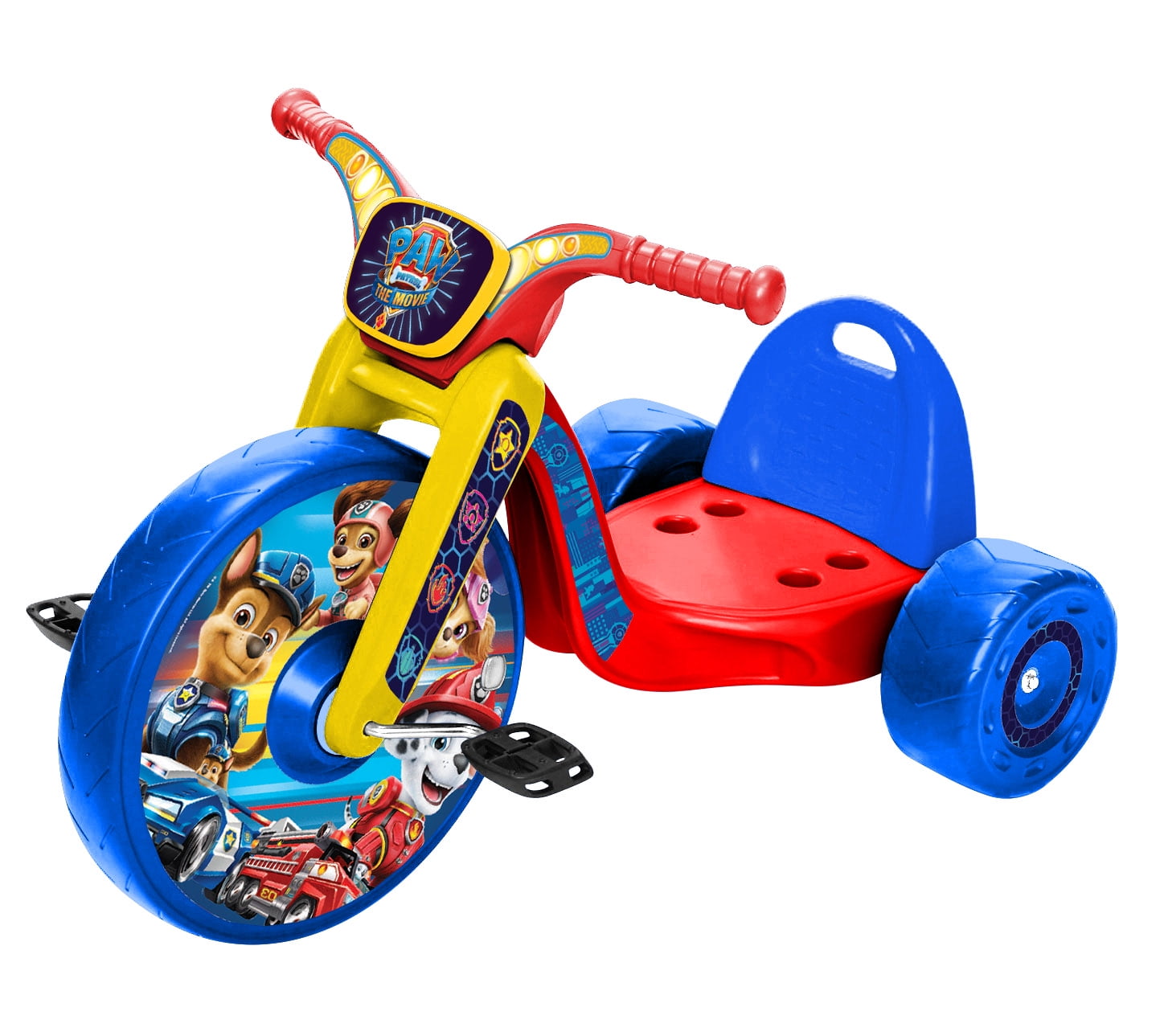 Paw Patrol Movie Ride-On 10 Fly Wheels Tricycle with Sounds for Kids 33”-35” Tall and up to 35 Lbs Ages 2-4 Toddler Bike Trike 