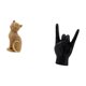 thumbnail image 5 of Estatua de gato, figura decorativa de resina, adorno coleccionable, escultura animal para entrada, estantería, sala de estar, dormitorio, estatua con, 5 of 8