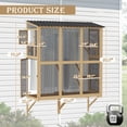 thumbnail image 4 of Magic Union Catio Large Cat Window Box, Wooden Cat Window Perch Enclosure W/4 Platform & 3 Door for Sunbathing, Overlooking, Expandable Cats Window Box with Tunnel Connection, All Weather Use, 4 of 11