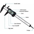 thumbnail image 4 of Calibrador Vernier digital, herramienta de medición de 0-6" con pantalla LCD grande, Auto-o, 4 of 5